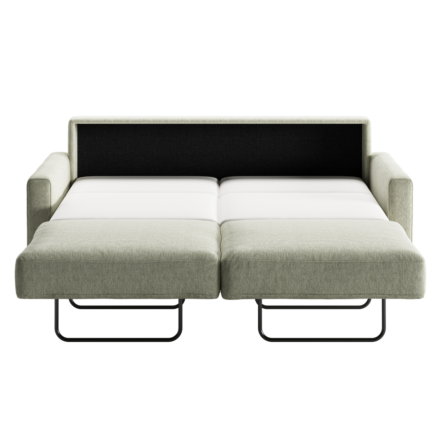 Luonto Nico Queen Sleeper Sofa Quick Ship Program Loule 616 Fabric (beige) Open Sleeper