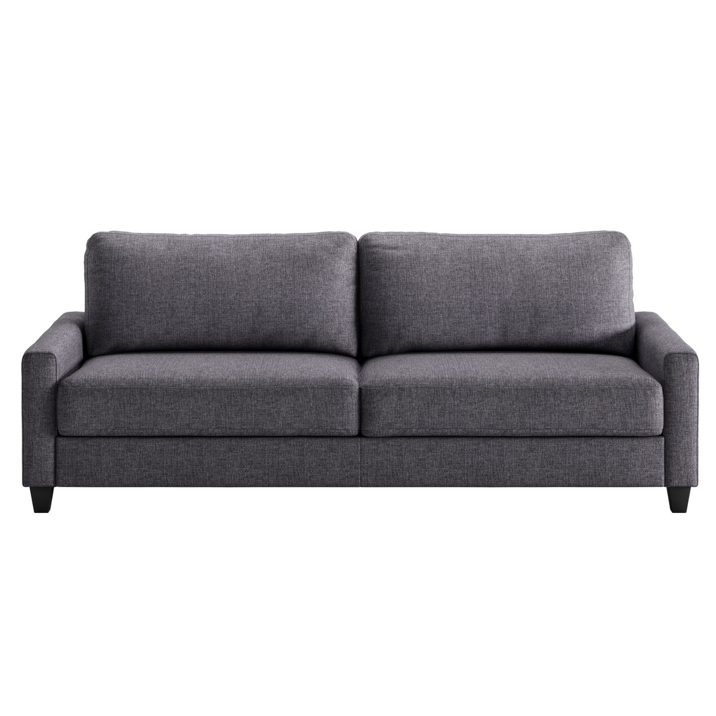 Luonto Nico King Sleeper Sofa Quick Ship Program in Rene 04 Fabric (charcoal) With Wood Leg