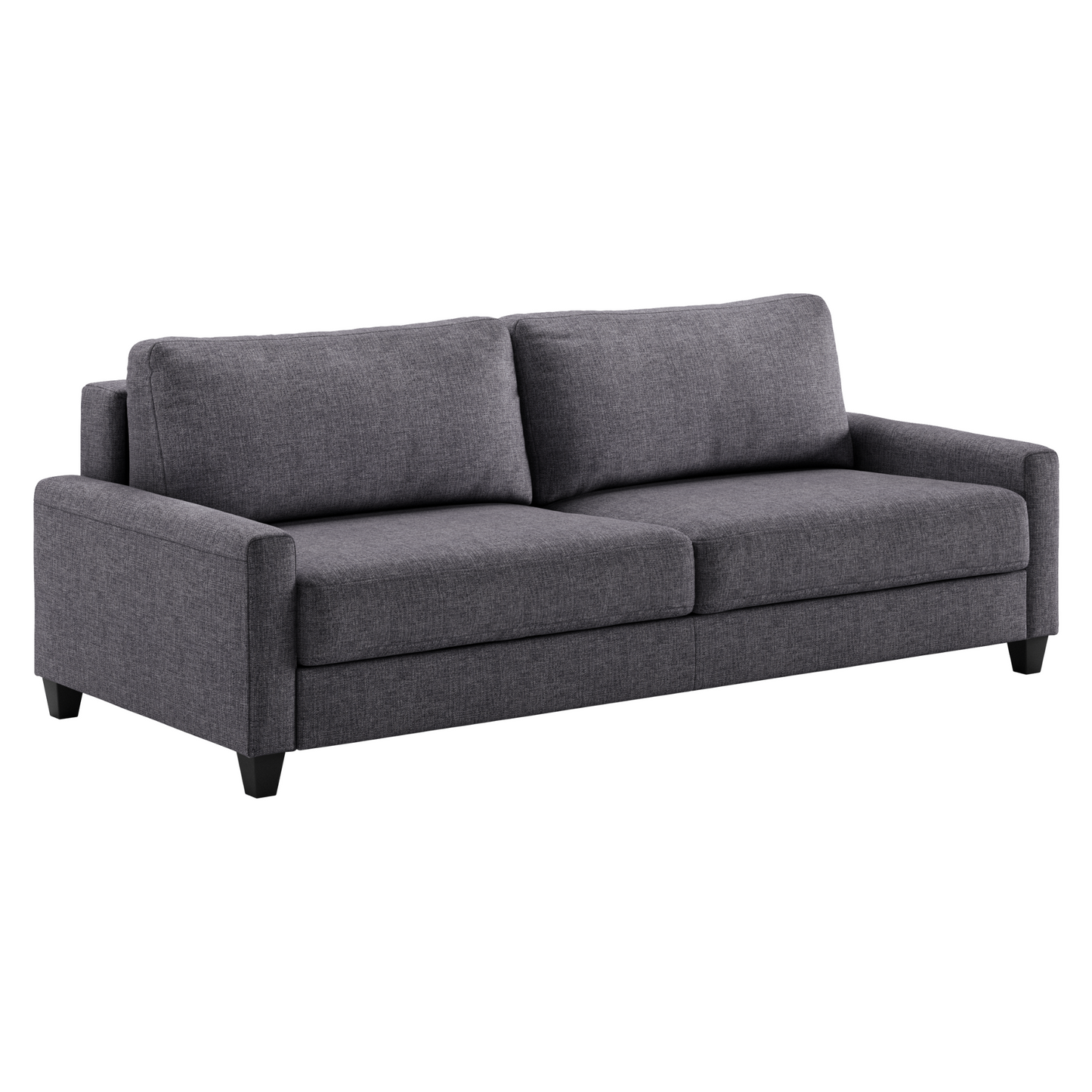 Luonto Nico King Sleeper Sofa Quick Ship Program in Rene 04 Fabric (charcoal) With Wood Leg
