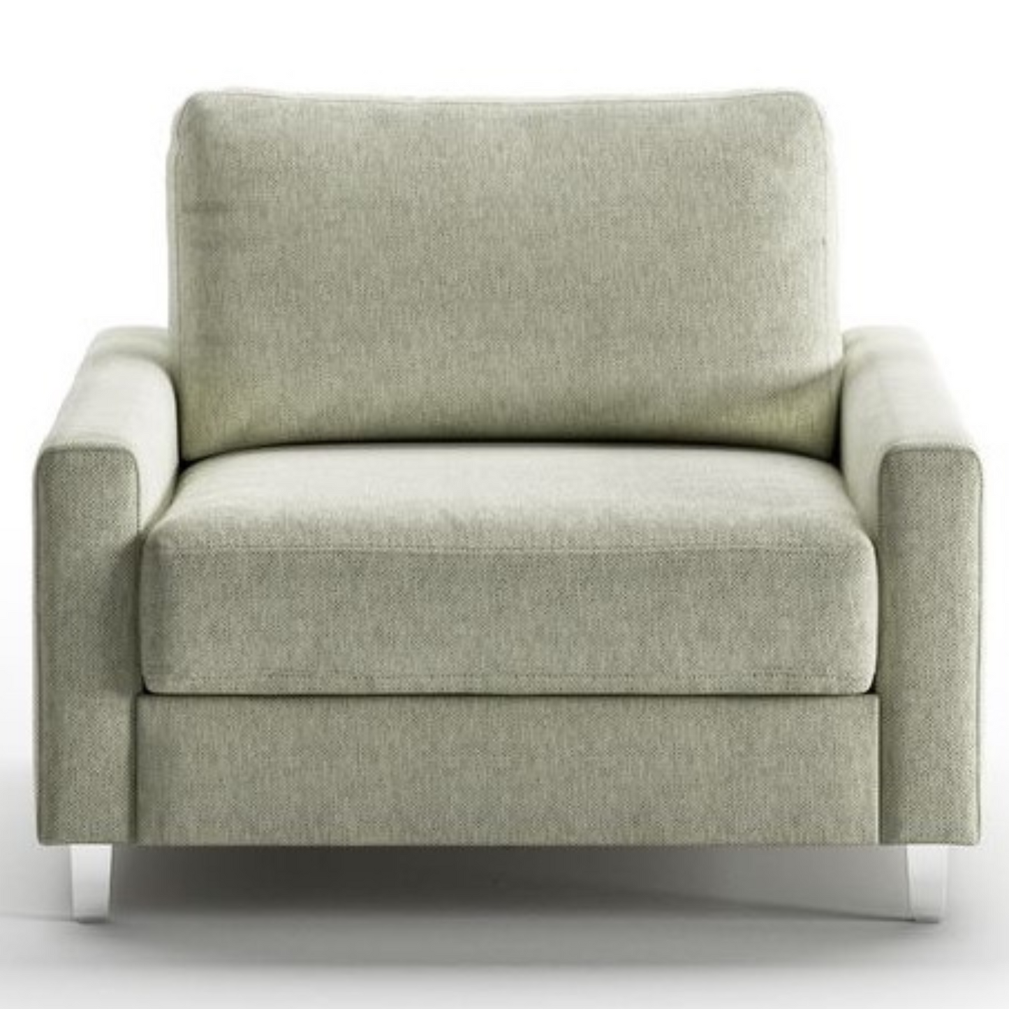Luonto Nico Sleeper Sofa Quick Ship Program in Chrome Leg and Loule 616 Fabric (beige)
