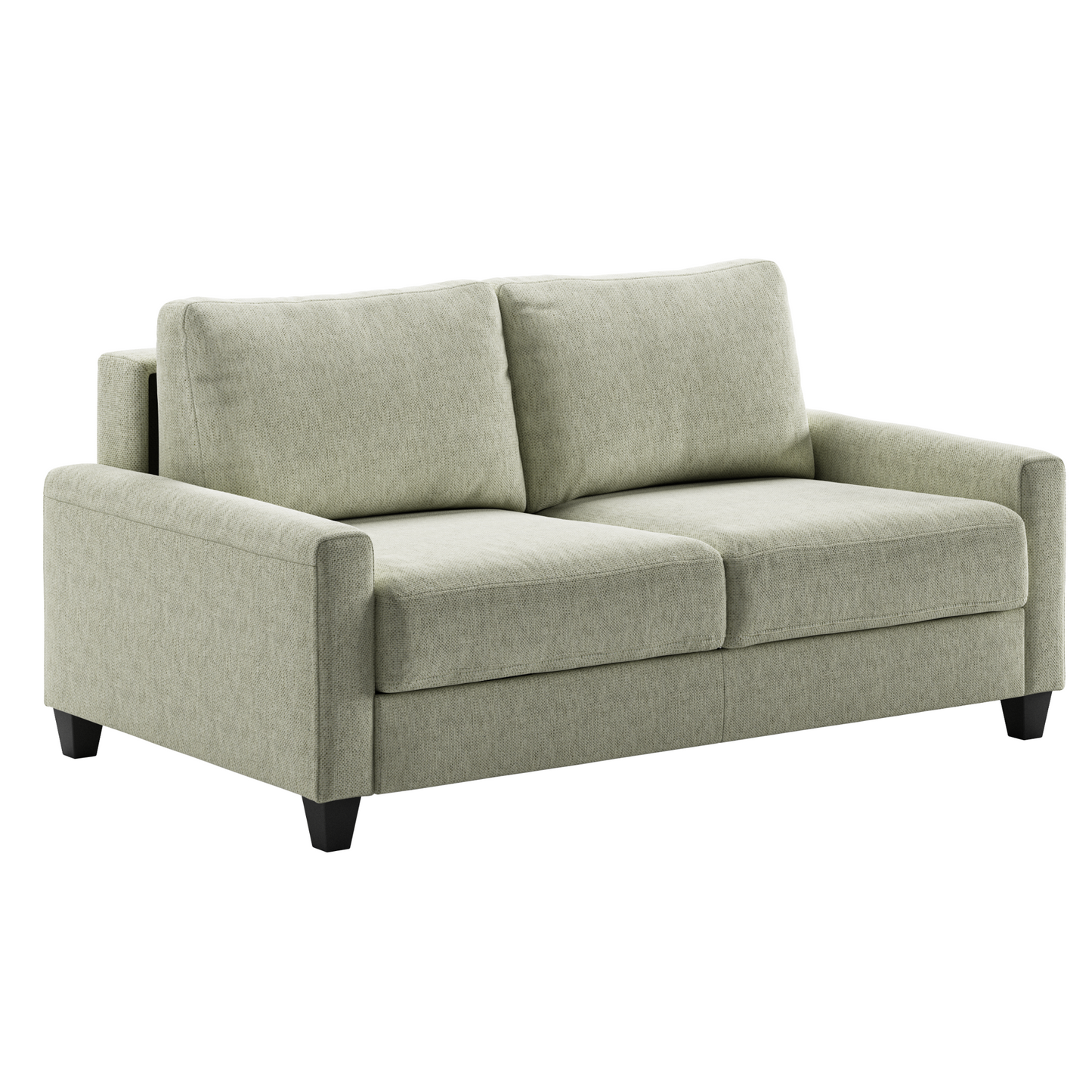 Luonto Nico Sleeper Sofa Quick Ship Program with Wood Legs in Loule 616 Fabric (beige)
