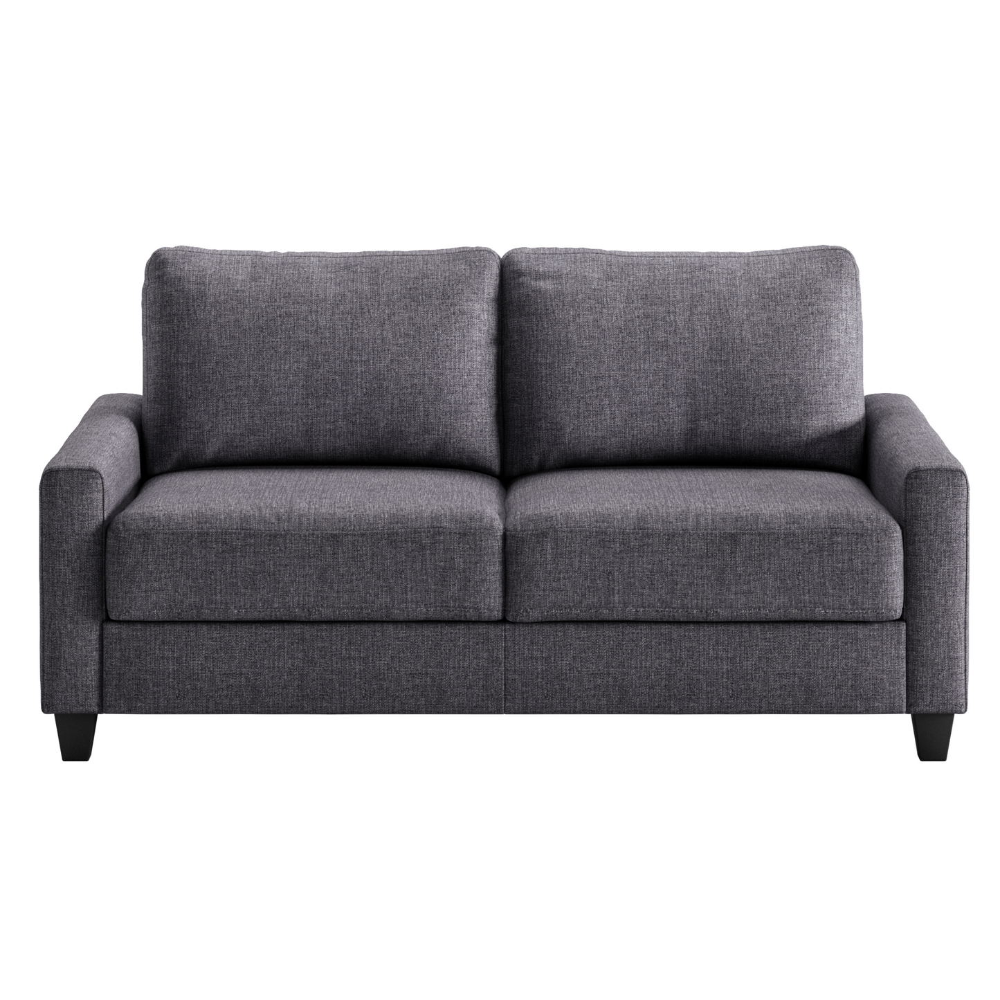 Luonto Nico Sleeper Sofa Quick Ship Program in Wood Leg in Rene 04 Fabric (charcoal)