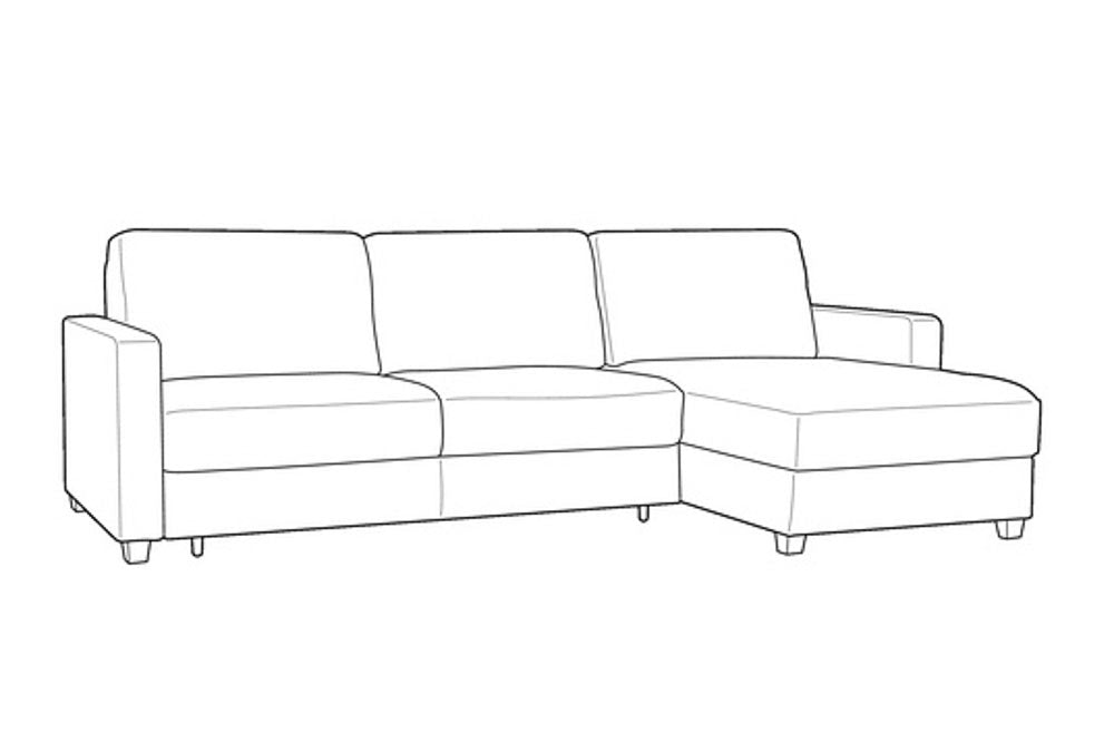 Custom Luonto Hampton Reversible Chaise Sleeper with Hybrid Function