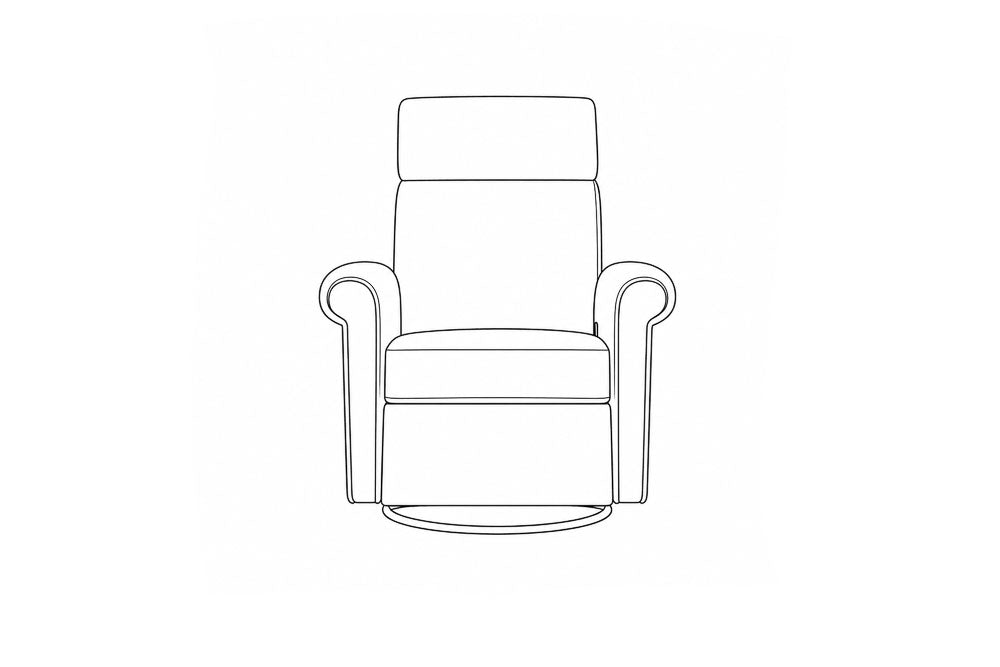 Custom Luonto Rolled Recliner with Recliner Function