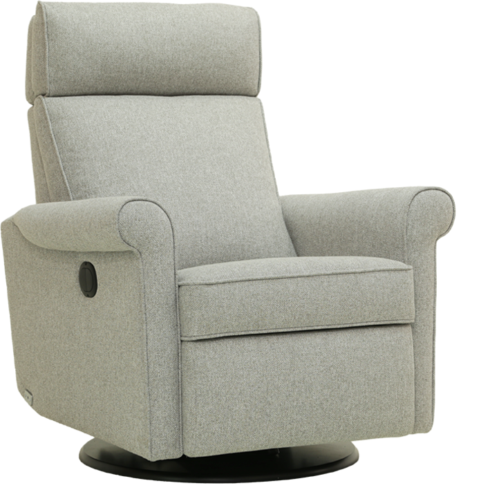 Luonto Rolled Arm Gliding Recliner with Swivel Base
