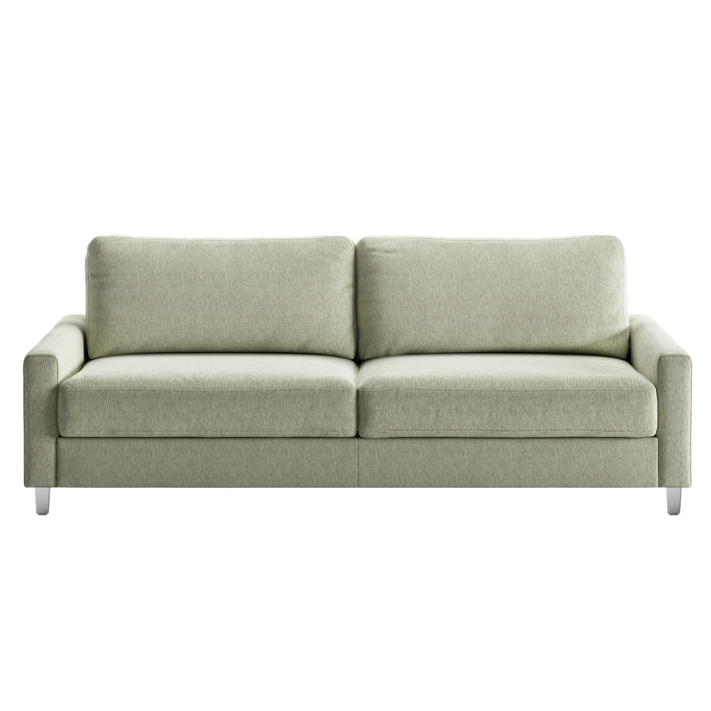 Luonto Nico King Sleeper Sofa Quick Ship Program Loule 616 Fabric (beige) With Chrome Leg