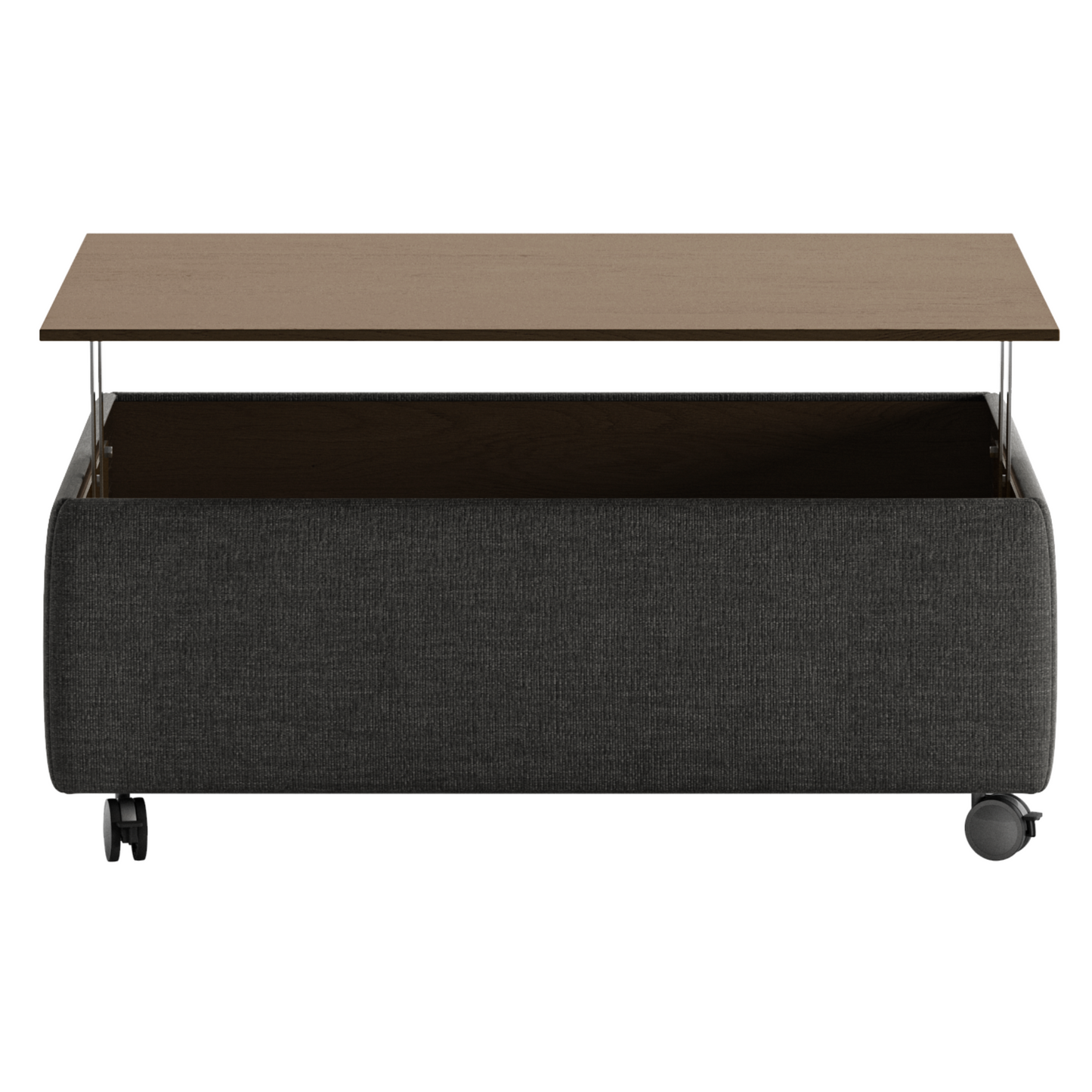 Luonto Functional Coffee Table Quick Ship Program Oliver 515 (Grey/Black) Open Front View