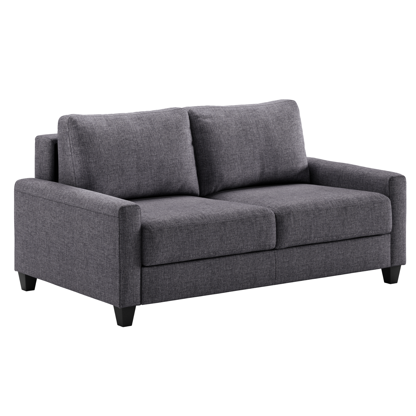 Luonto Nico Sleeper Sofa Quick Ship Program in Wood Leg in Rene 04 Fabric (charcoal)