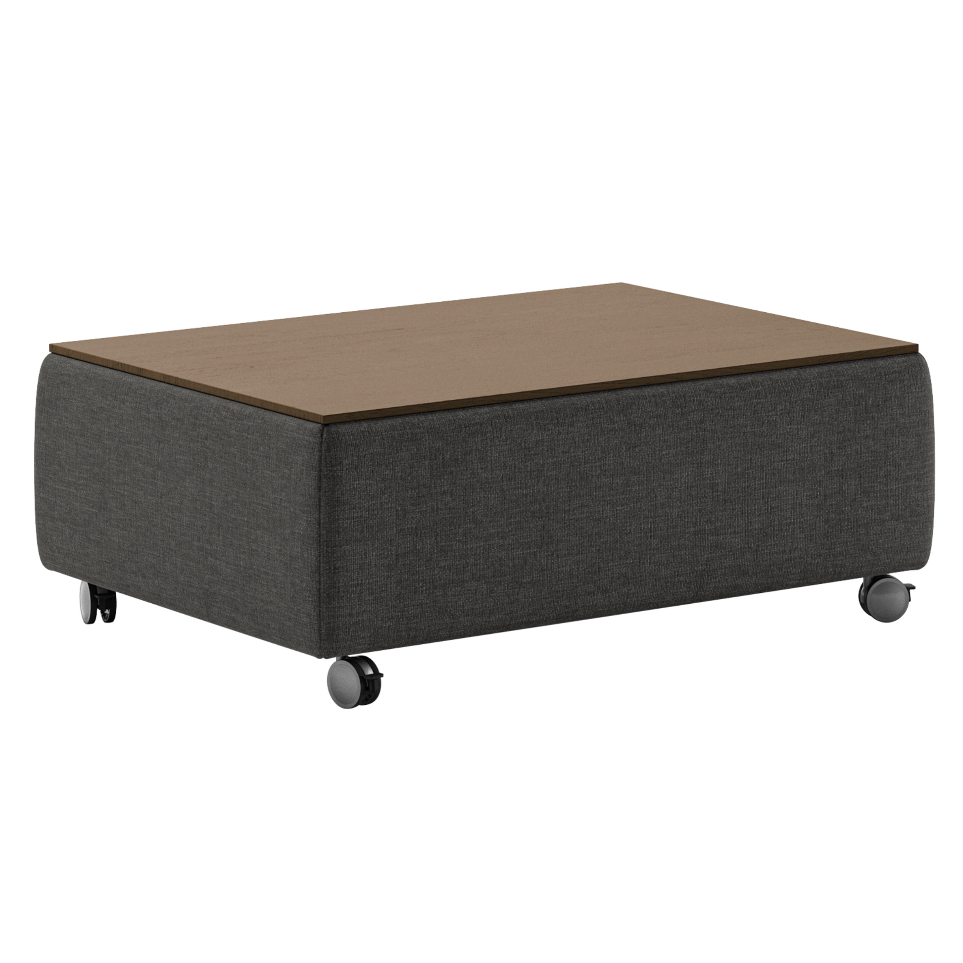 Luonto Functional Coffee Table Quick Ship Program Oliver 515 (Grey/Black) Closed Side View