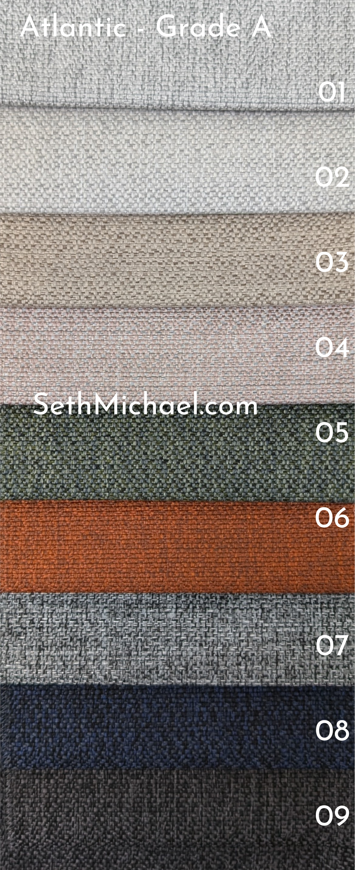 Luonto Atlantic swatch board