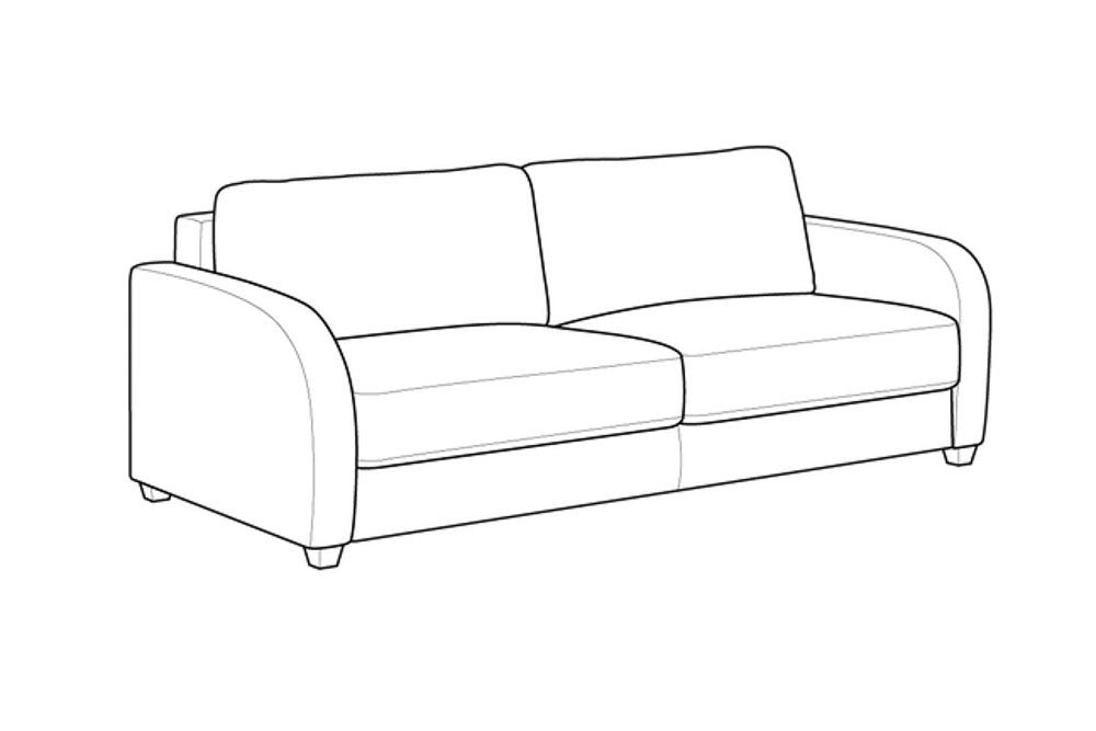 Custom Luonto Aspen Sleeper Sofa with Nest Function