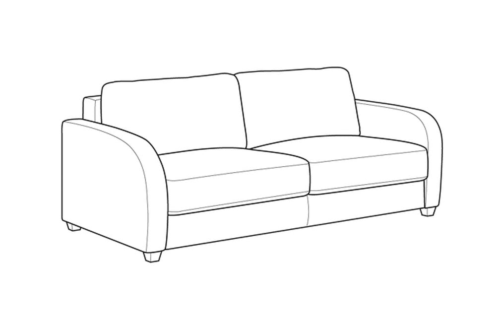 Custom Luonto Aspen Sleeper Sofa with Nest Function