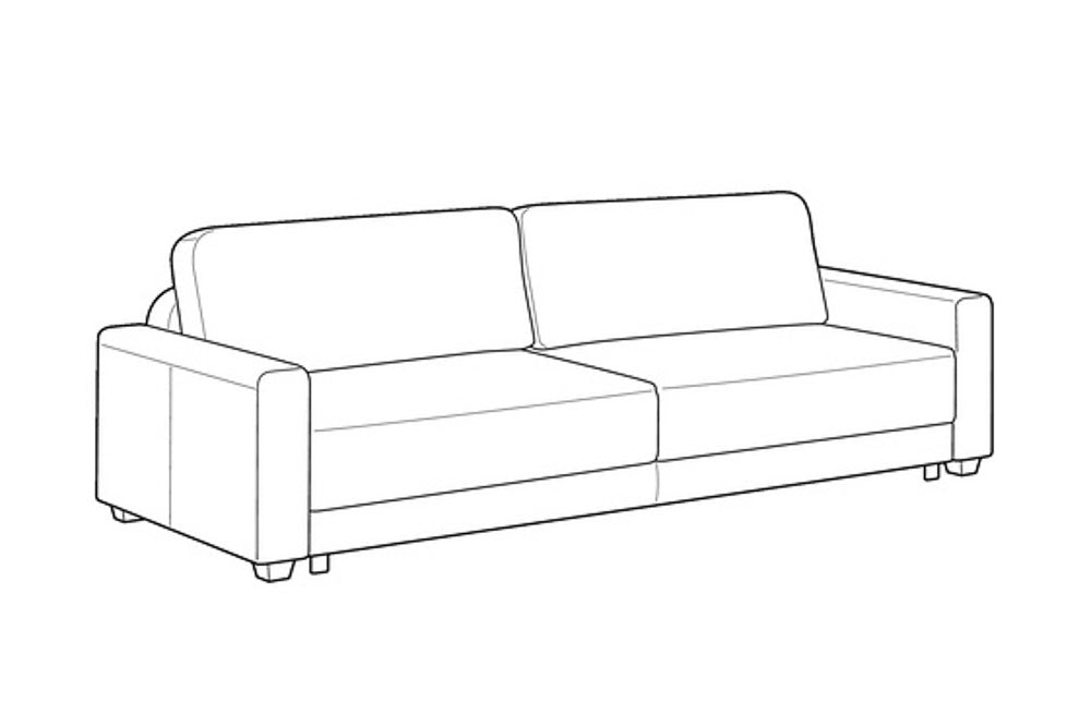 Custom Luonto Belton Sleeper Sofa with Level Function