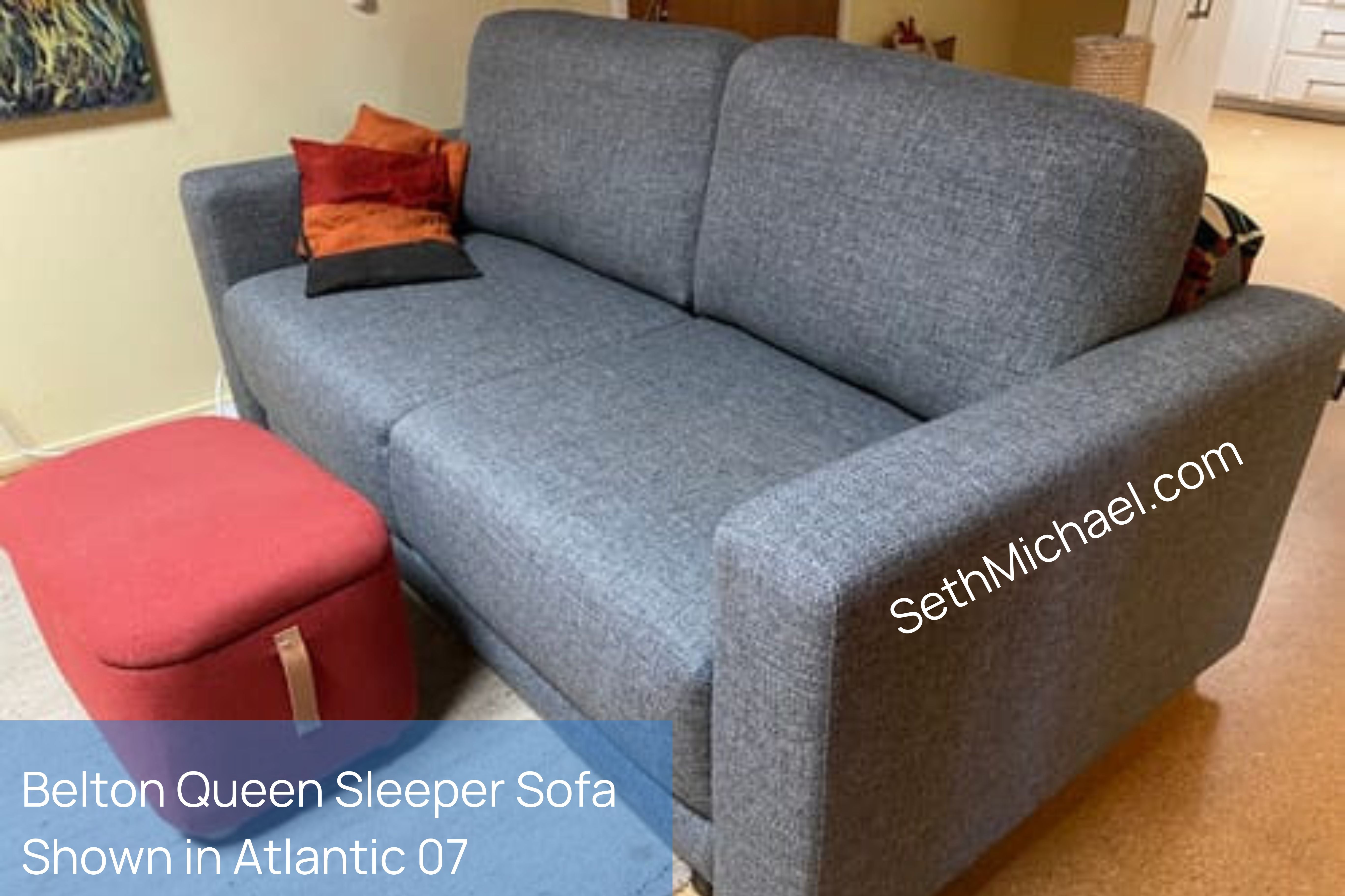 Customer's Luonto sofa in Atlantic fabric