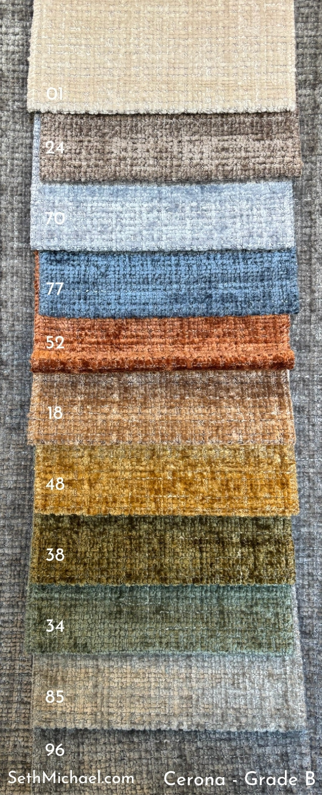 Luonto Cerona swatch board
