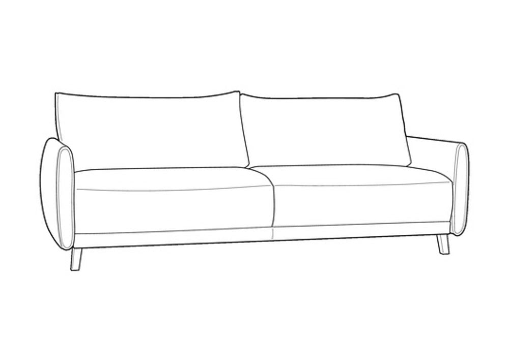 Custom Luonto Dolphin Sleeper Sofa with Easy Deluxe Function