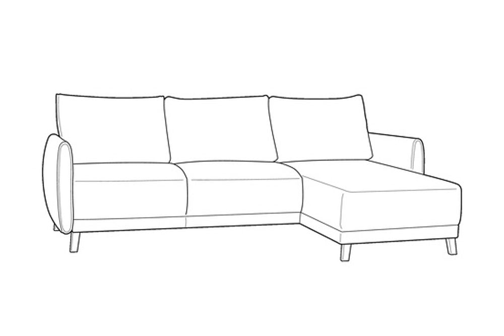Custom Luonto Dolphin Reversible Chaise Sleeper with Easy Deluxe Function