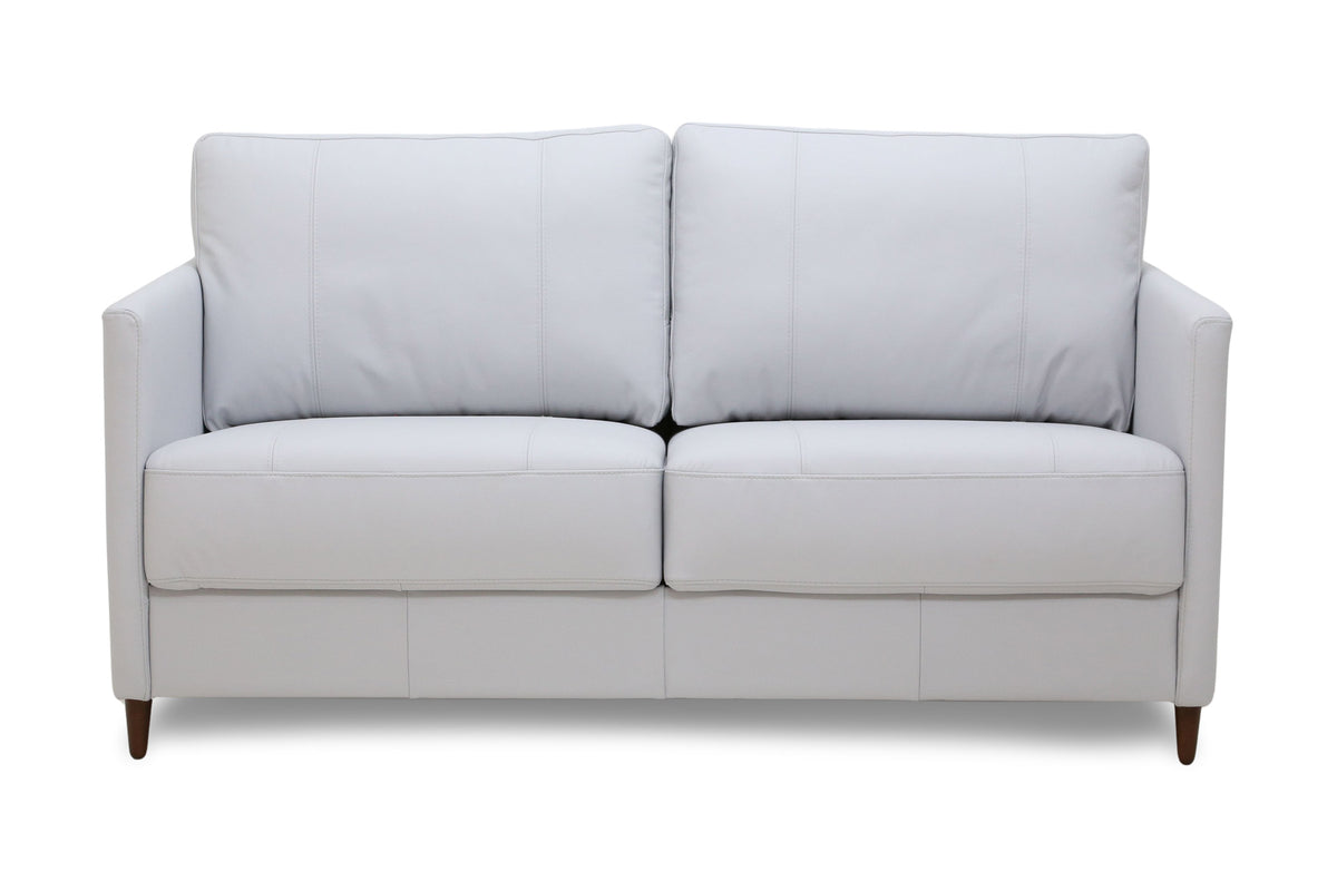 Sleeper: Elfin · Size: Full XL · Fabric: Soft Antique Leather 4100 · Leg: Walnut