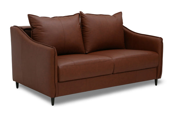 Sleeper: Ethos · Size: Full XL · Fabric: Soft Antique Leather 1609 · Leg: Wenge