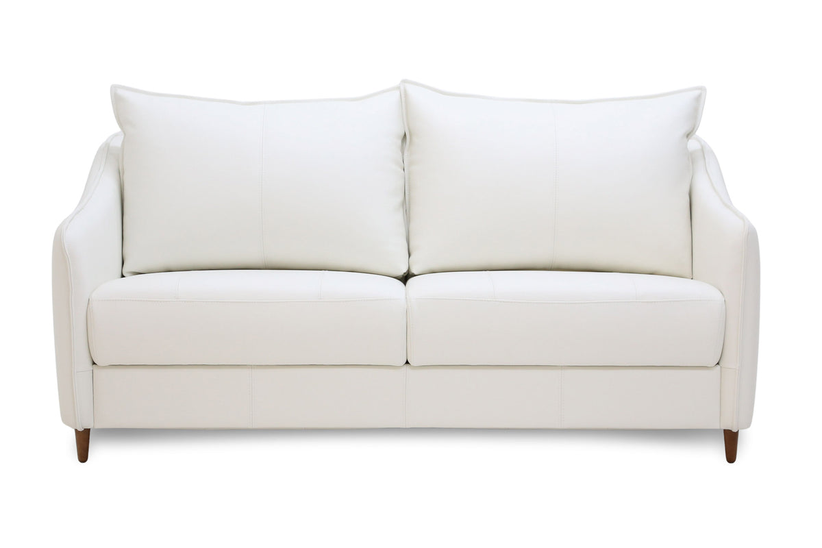 Sleeper: Ethos · Size: Queen · Fabric: Labrador Leather 01 · Leg: Walnut