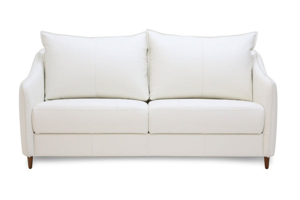 Sleeper: Ethos · Size: Queen · Fabric: Labrador Leather 01 · Leg: Walnut