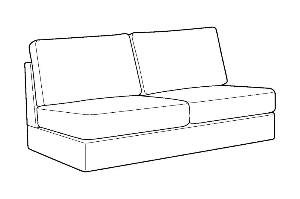 Custom Luonto Flex Armless Sleeper with Nest Function
