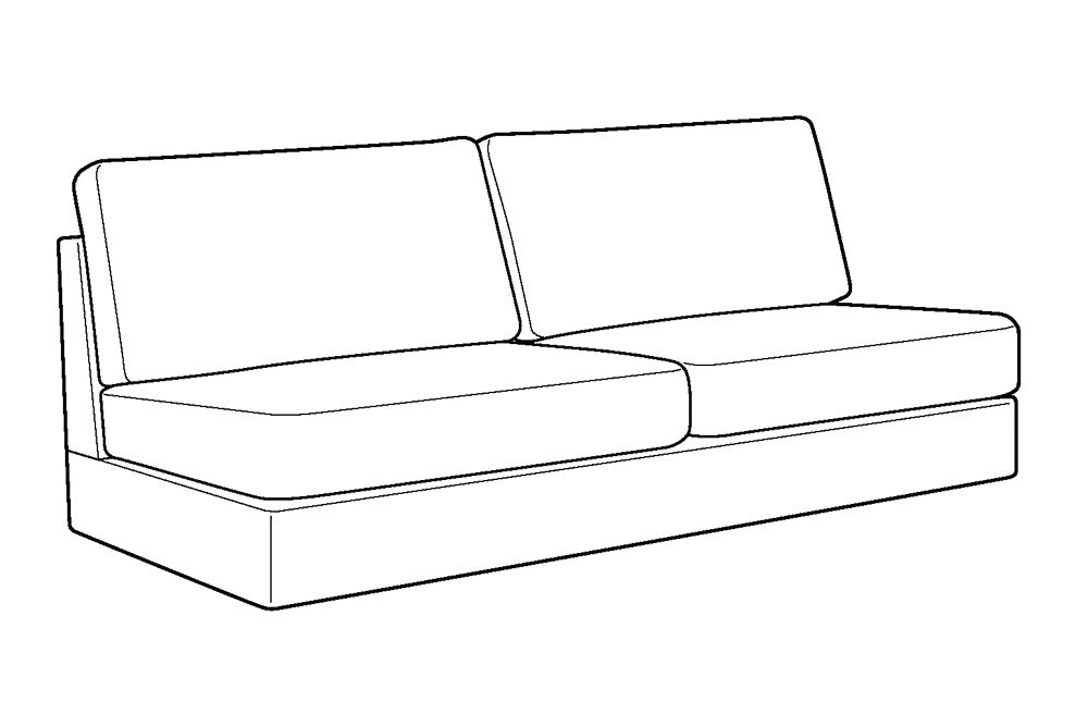 Custom Luonto Flex Armless Sleeper with Nest Function