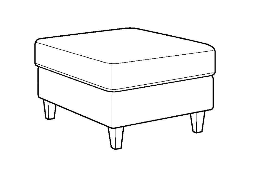 Custom Luonto Flex Ottoman