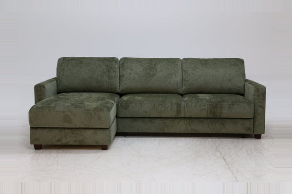 Sleeper: Hampton Chaise · Size: Queen Chaise · Fabric: Harmony 39 · Leg: Walnut
