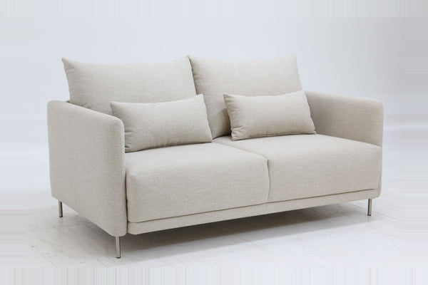 Sleeper: Haven · Size: Queen · Fabric: Lea 01 · Leg: Brushed Metal