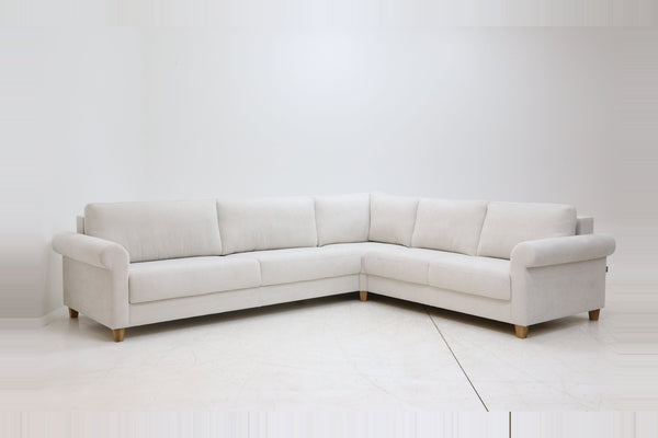 Sleeper: Hugo · Size: King · Fabric: Cloud 02 · Leg: Oak