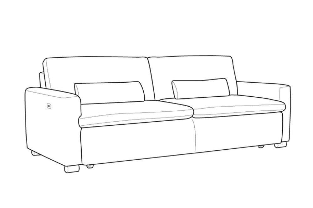 Custom Luonto Kai Sleeper Sofa with Slide Function