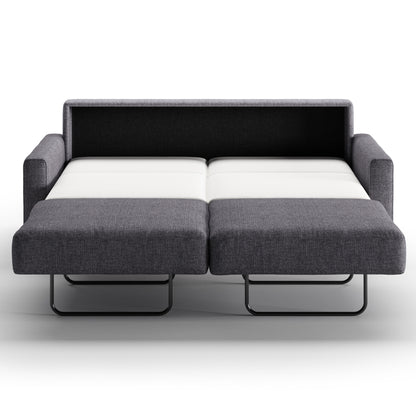 Luonto Nico Queen Sofa Bed in Fabric Rene 04 with Nest Mechanism in Front open View