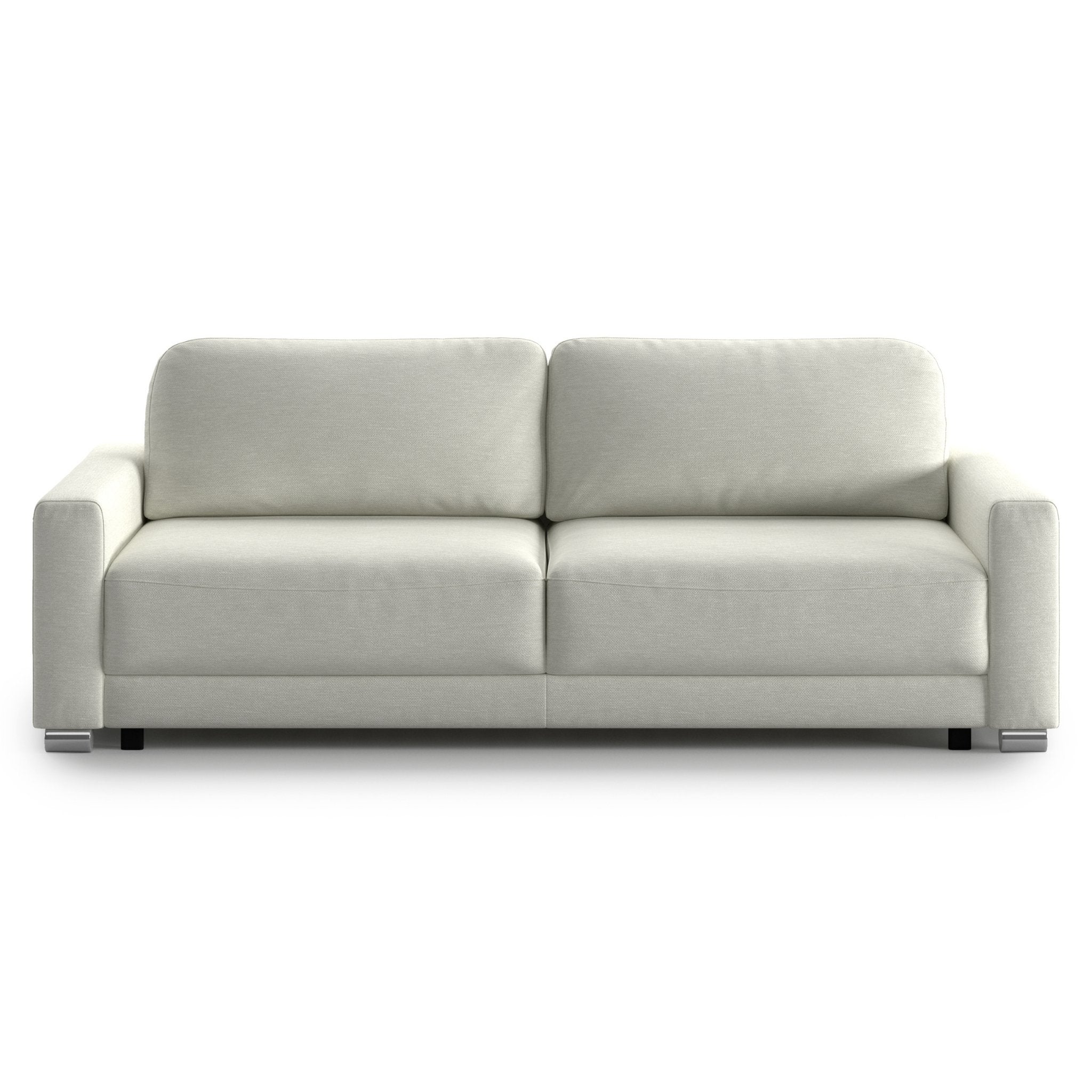 Luonto Belton King Sofa Bed in Fabric Gemma 01 with Metal Feet and Level Mechanism Front Closed View