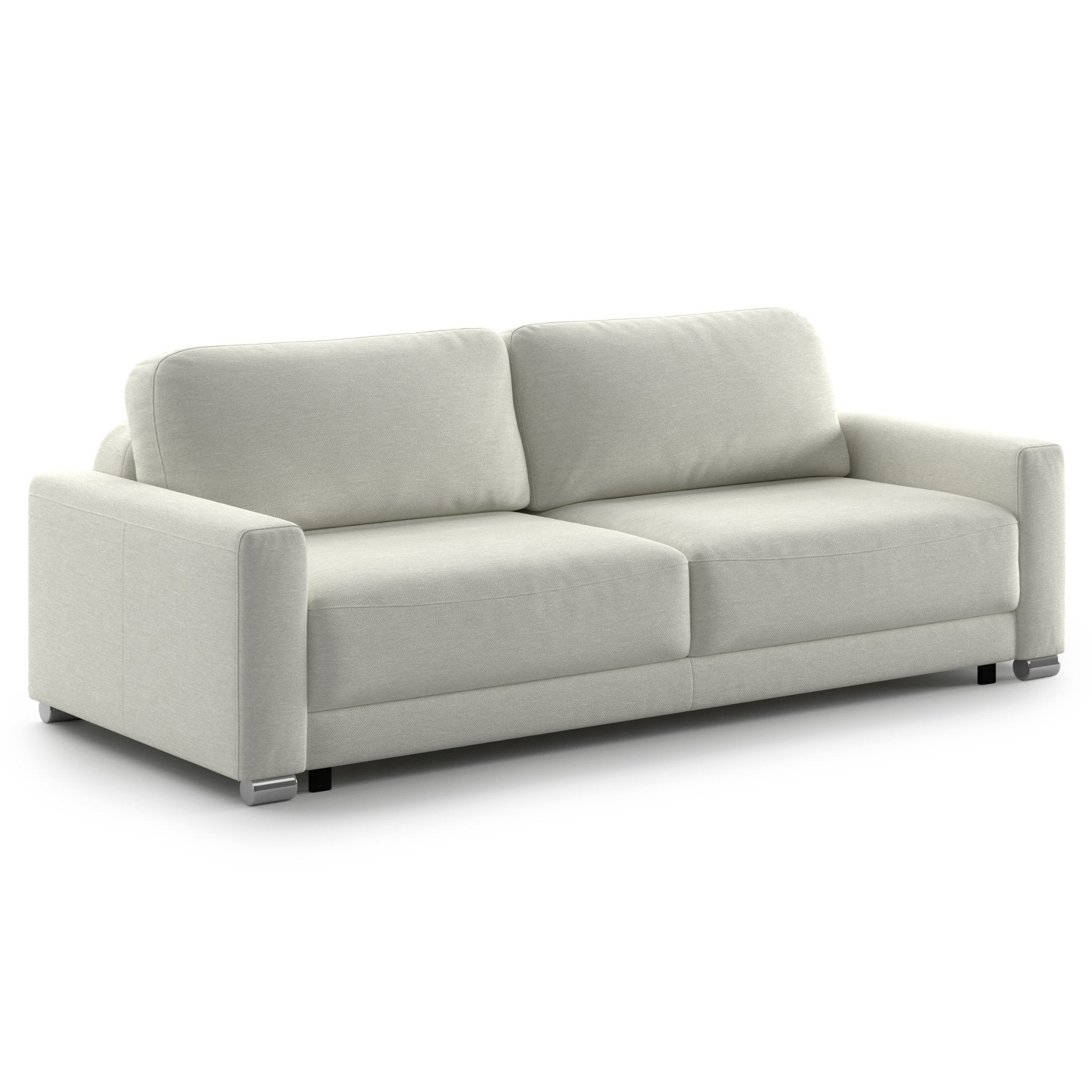 Luonto Belton King Sofa Bed in Fabric Gemma 01 with Metal Feet and Level Mechanism side Closed View