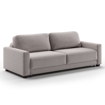 Luonto Belton King Sofa Bed in Fabric Gemma 86 with Wooden Feet and Level Mechanism Side Closed View