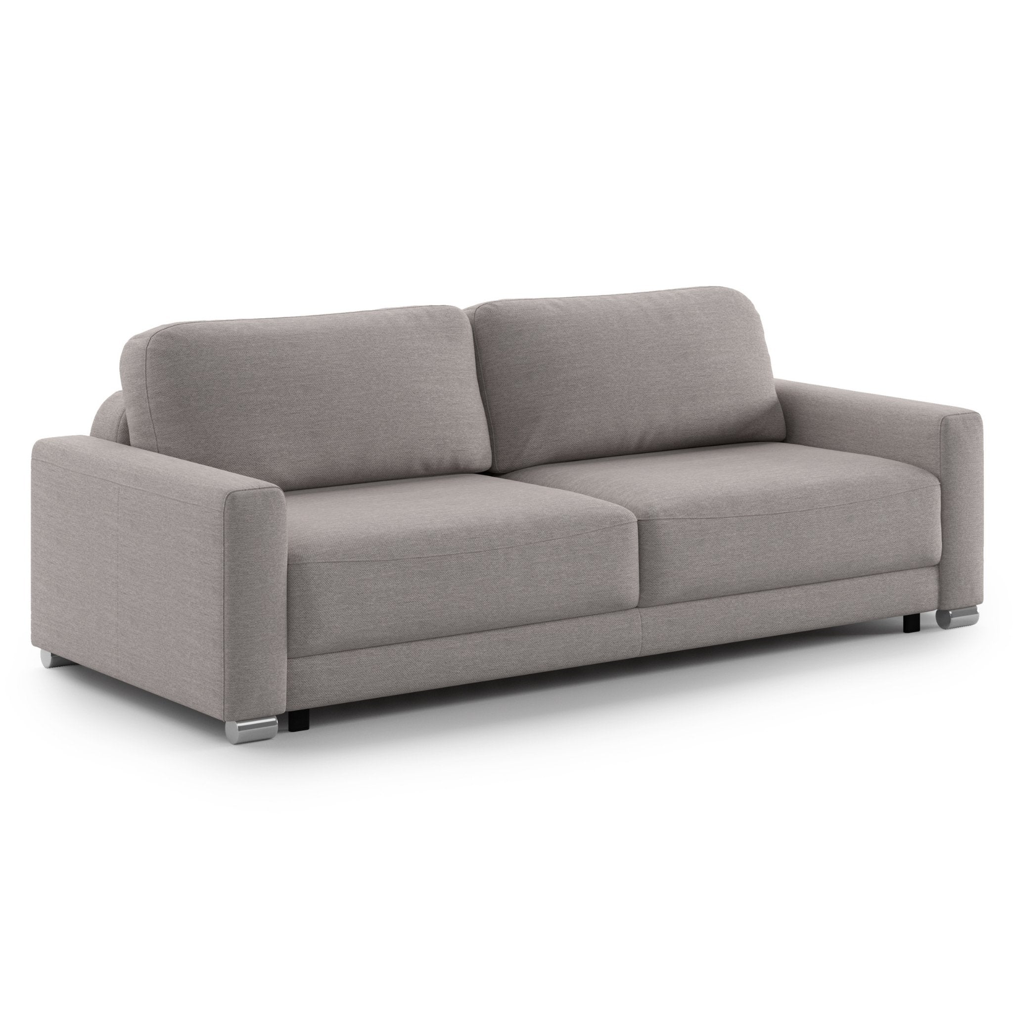 Luonto Belton King Sofa Bed in Fabric Gemma 86 with Metal Feet and Level Mechanism side Closed View