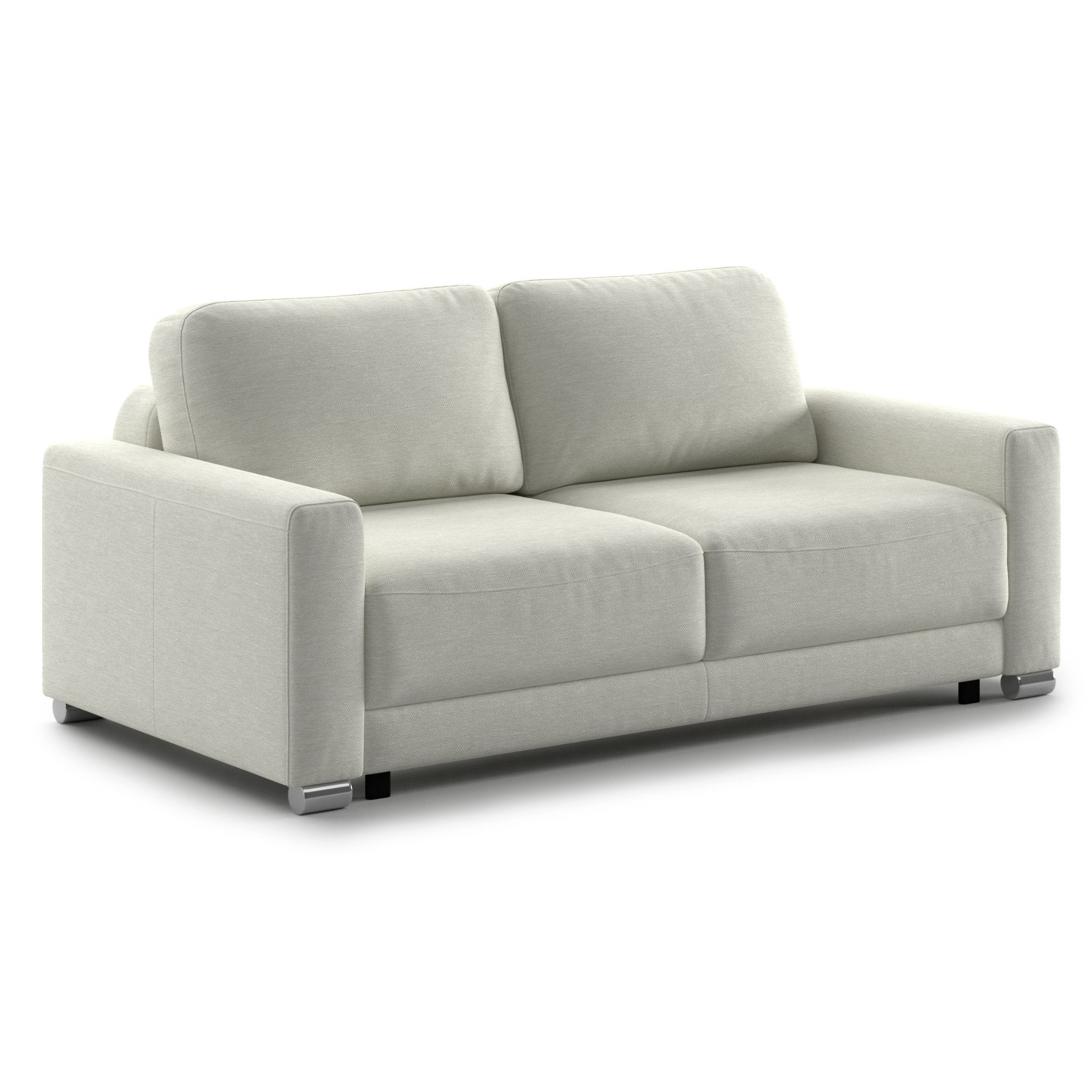  Luonto Belton Queen Sofa Bed in Fabric Gemma 01 with metal Feet and Level Mechanism Side Closed View 