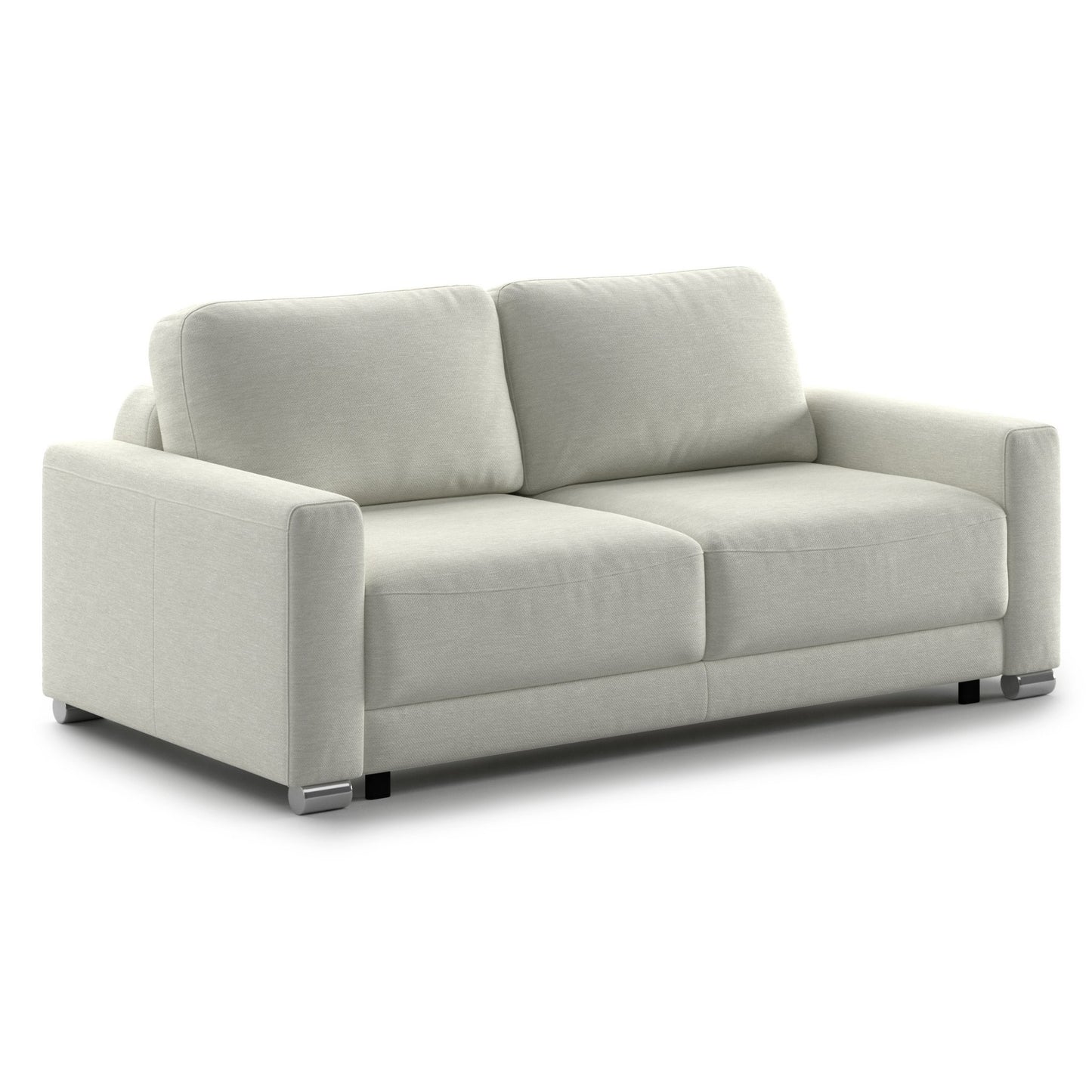  Luonto Belton Queen Sofa Bed in Fabric Gemma 01 with metal Feet and Level Mechanism Side Closed View 