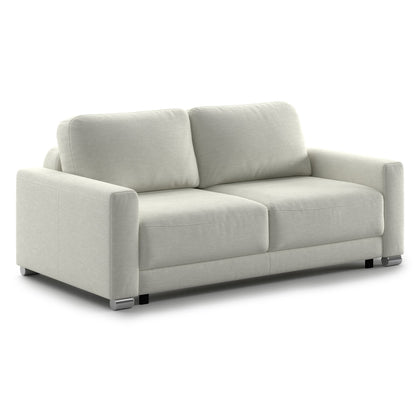  Luonto Belton Queen Sofa Bed in Fabric Gemma 01 with metal Feet and Level Mechanism Side Closed View 