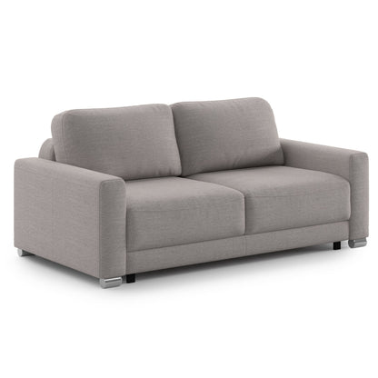  Luonto Belton Queen Sofa Bed in Fabric Gemma 86 with metal Feet and Level Mechanism Side Closed View 