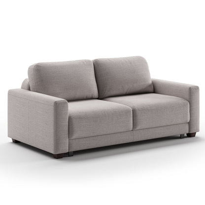  Luonto Belton Queen Sofa Bed in Fabric Gemma 86 with Wooden Feet and Level Mechanism Side Closed View 
