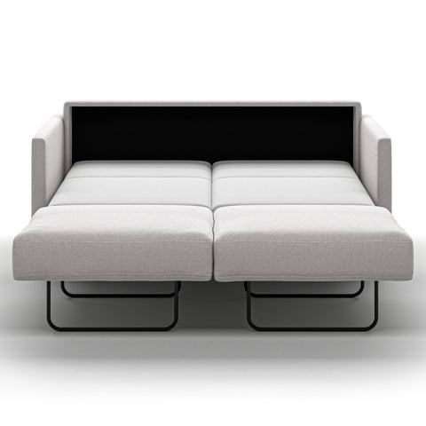 Luonto Elfin Queen Sofa Bed in Fabric Rene 01 with Nest Mechanism Front Open View