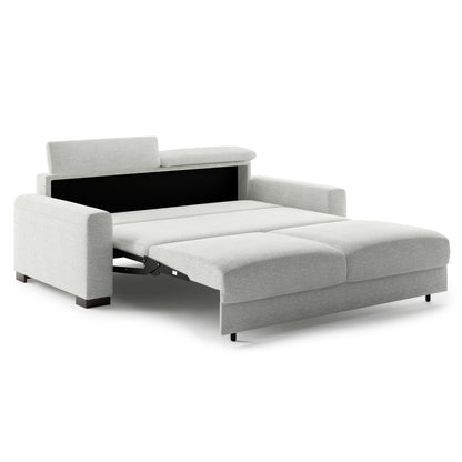 Luonto Elliot King Sofabed in Fabric Lea 40 with Smoked Birch Feet and a Hybrid Mechanism