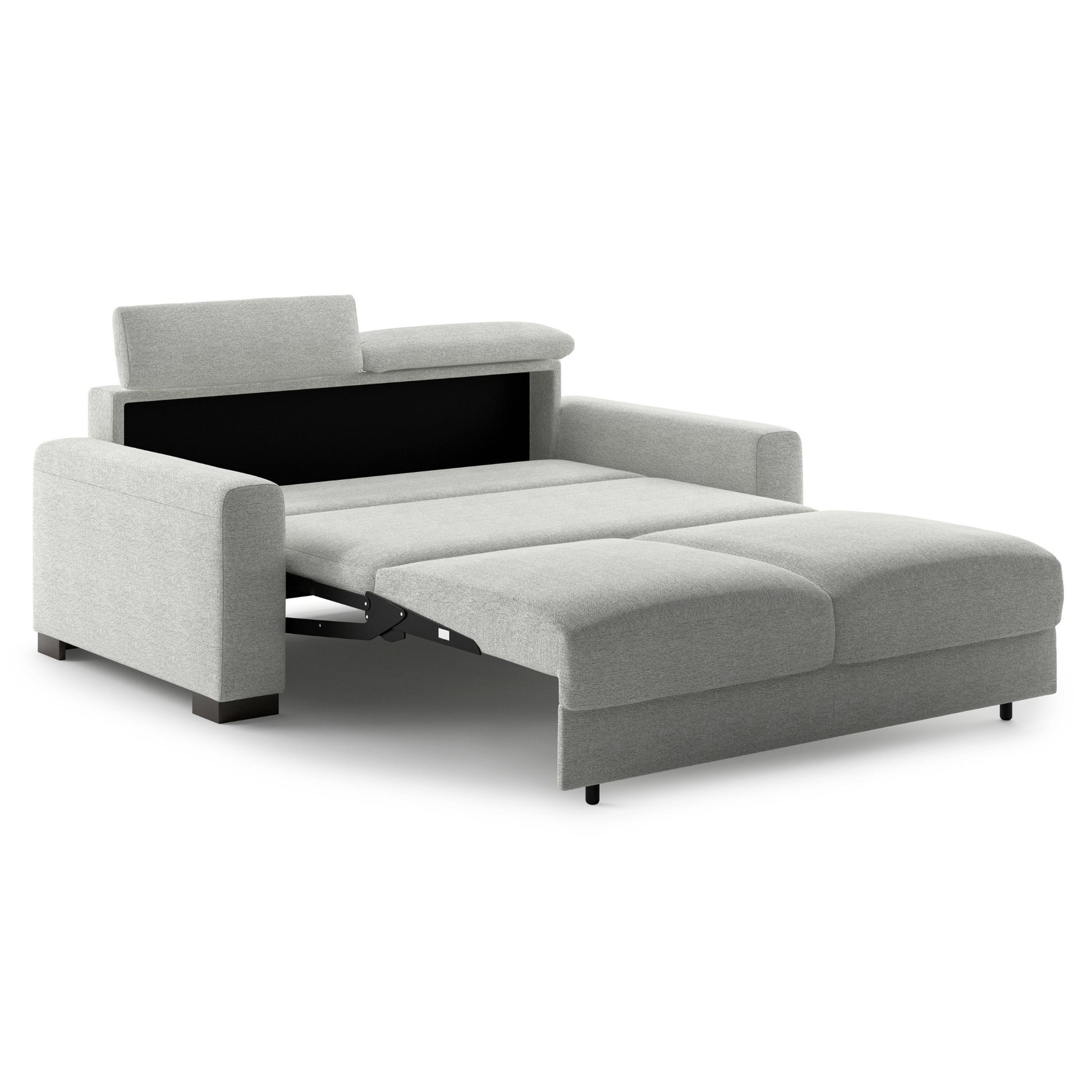 Luonto Elliot Queen Sofabed in Fabric Lea 40 with Smoked Birch Feet and a Hybrid Mechanism