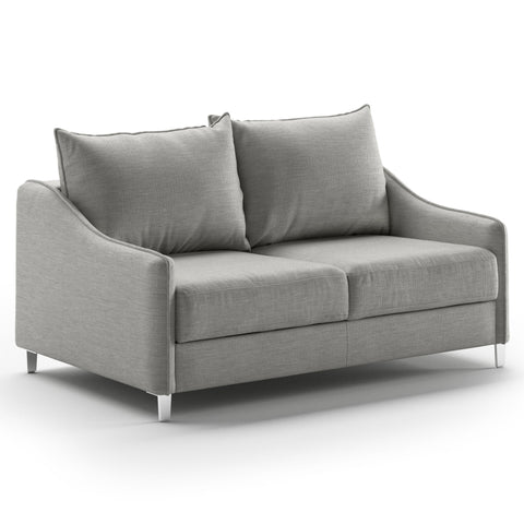 Luonto Ethos Full XL Sofabed in Fabric Oliver 173 with Chrome Foot and Nest Mechanism Side Closed