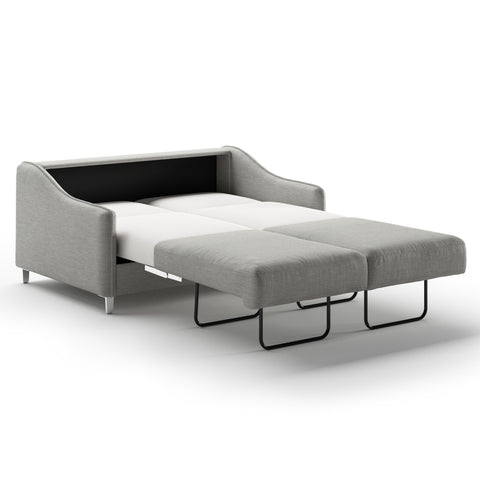 Luonto Ethos Full XL Sofabed in Fabric Oliver 173 with Chrome Foot and Nest Mechanism Side Open