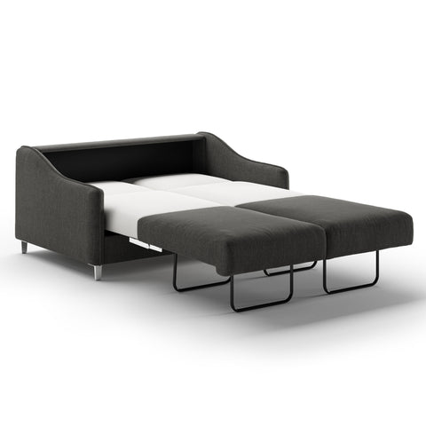 Luonto Ethos Full XL Sofabed in Fabric Oliver 515 with Chrome Foot and Nest Mechanism Side Open