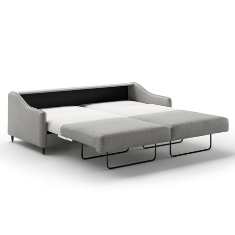 Luonto Ethos King Sofabed in Fabric Oliver 173 with Wood Foot and Nest Mechanism Side Open