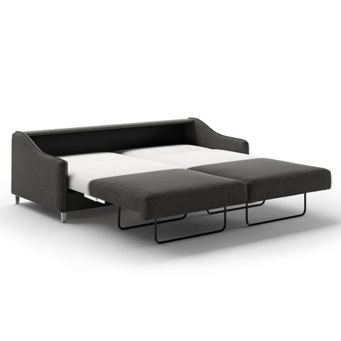 Luonto Ethos King Sofabed in Fabric Oliver 515 with Chrome Foot and Nest Mechanism Side Open